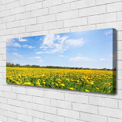 Quadro em tela Prado de Dente-de-leão