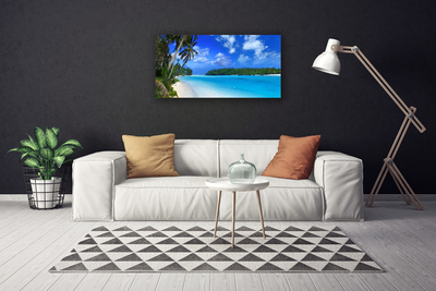 Quadro canvas Praia Palms Mar