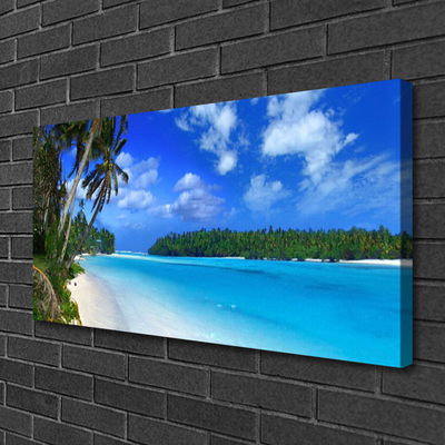 Quadro canvas Praia Palms Mar