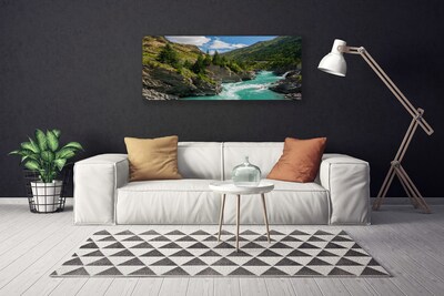 Quadro em tela Paisagem de rios e montanhas