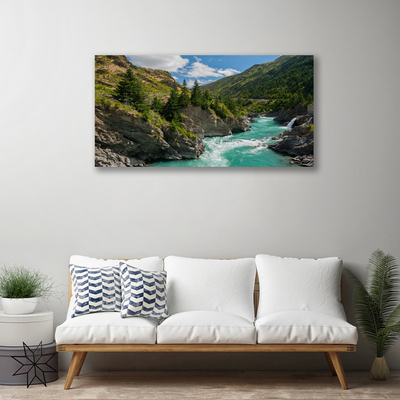 Quadro em tela Paisagem de rios e montanhas