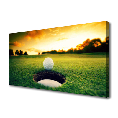 Quadro canvas Bola de golfe Grama Natureza