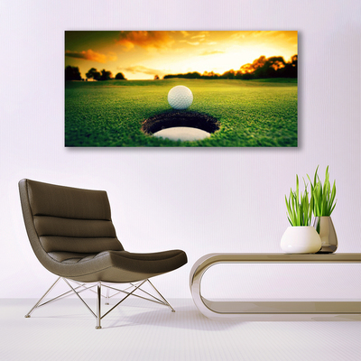 Quadro canvas Bola de golfe Grama Natureza