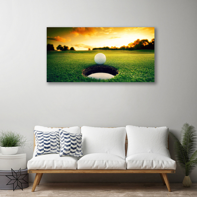 Quadro canvas Bola de golfe Grama Natureza
