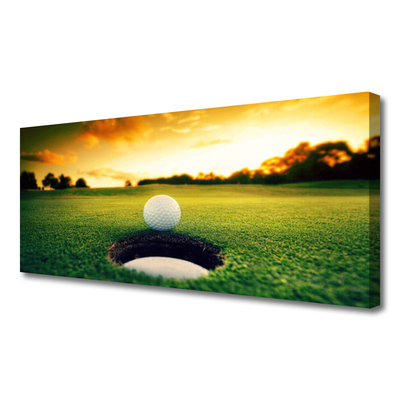 Quadro canvas Bola de golfe Grama Natureza