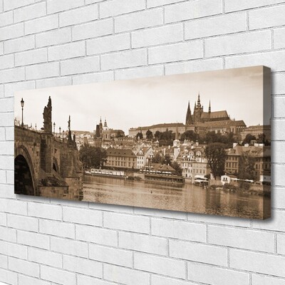Quadro em tela Paisagem da Ponte de Praga