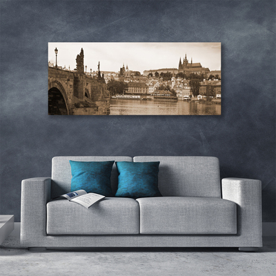 Quadro em tela Paisagem da Ponte de Praga