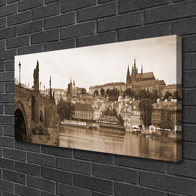 Quadro em tela Paisagem da Ponte de Praga