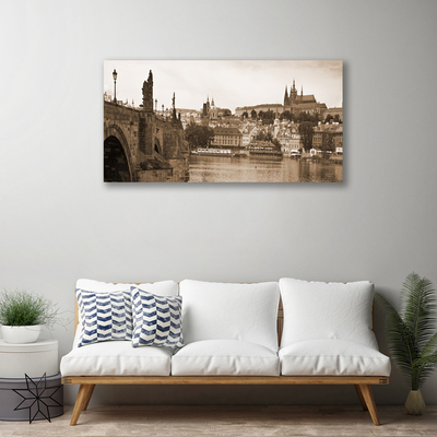 Quadro em tela Paisagem da Ponte de Praga