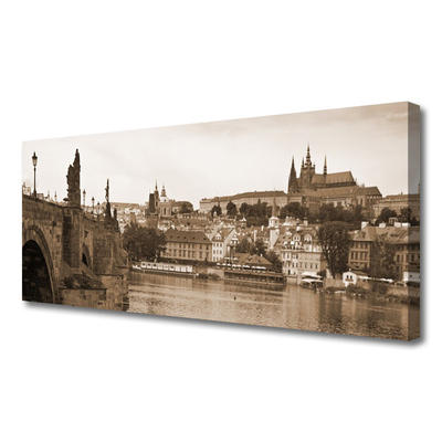 Quadro em tela Paisagem da Ponte de Praga