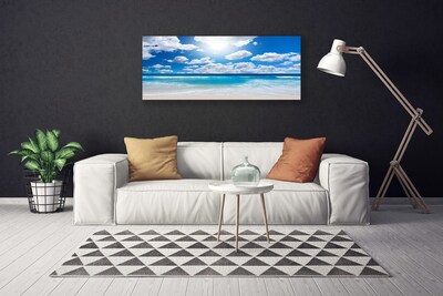 Quadro em tela Mar Praia Nuvens Paisagem