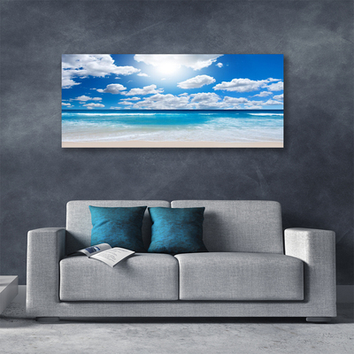 Quadro em tela Mar Praia Nuvens Paisagem