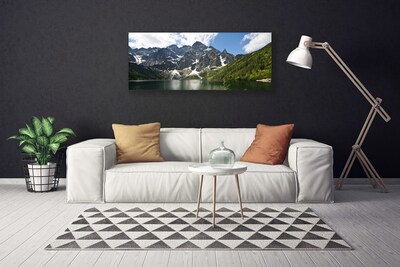 Quadro canvas Paisagem de floresta de lago de montanha