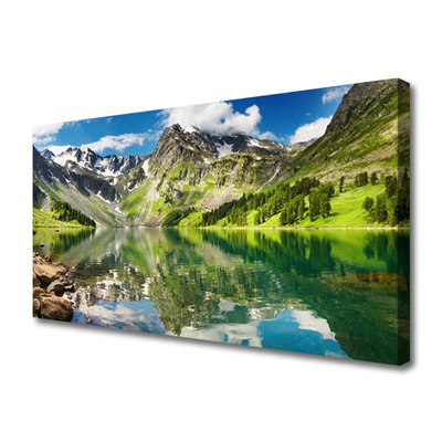 Quadro em tela Paisagem de lago de montanha
