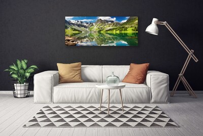 Quadro em tela Paisagem de lago de montanha