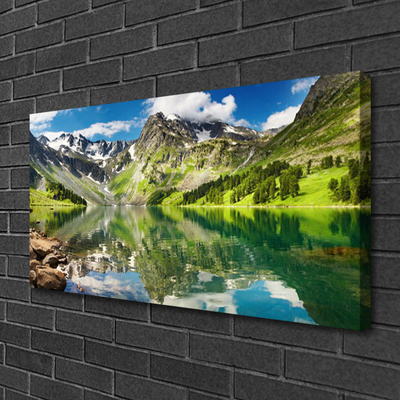 Quadro em tela Paisagem de lago de montanha