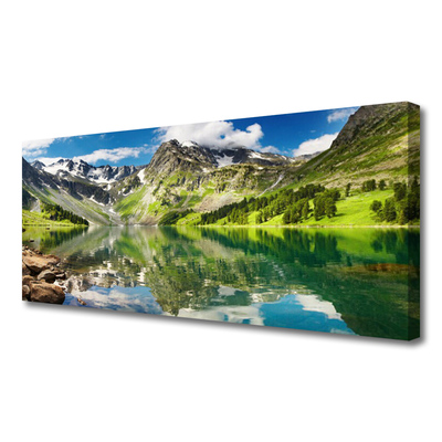 Quadro em tela Paisagem de lago de montanha