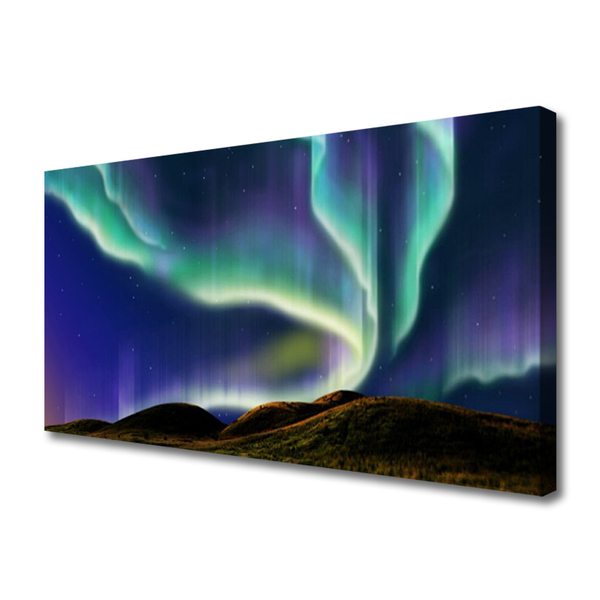Quadro canvas Paisagem da aurora boreal