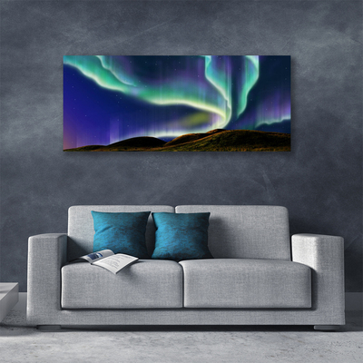 Quadro canvas Paisagem da aurora boreal