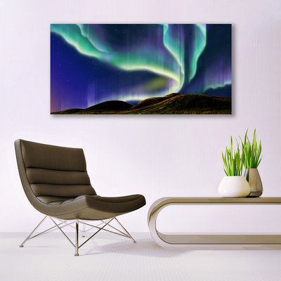 Quadro canvas Paisagem da aurora boreal