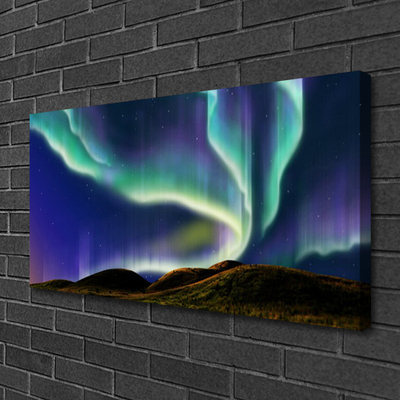 Quadro canvas Paisagem da aurora boreal