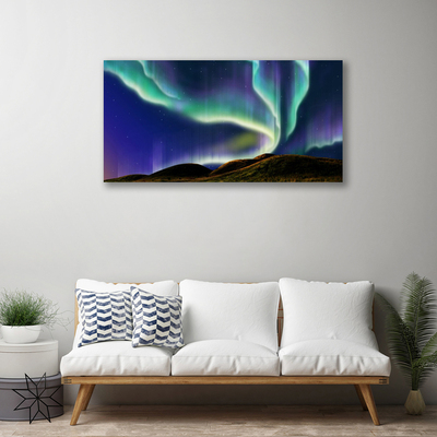 Quadro canvas Paisagem da aurora boreal
