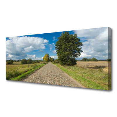 Quadro canvas Paisagem do pavimento da estrada da vila