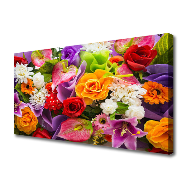 Quadro canvas Flores na Parede