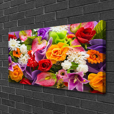 Quadro canvas Flores na Parede