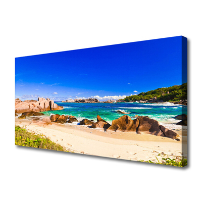 Quadro em tela Paisagem de praia e mar