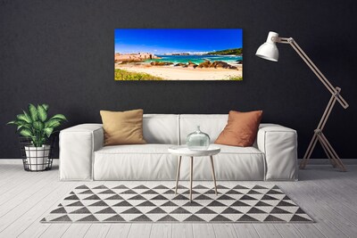 Quadro em tela Paisagem de praia e mar