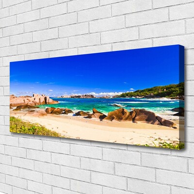 Quadro em tela Paisagem de praia e mar