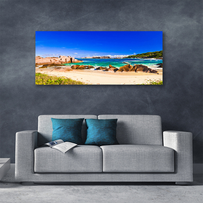 Quadro em tela Paisagem de praia e mar