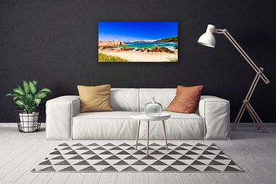 Quadro em tela Paisagem de praia e mar