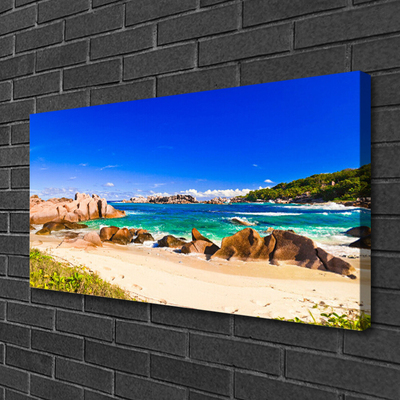 Quadro em tela Paisagem de praia e mar