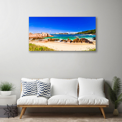 Quadro em tela Paisagem de praia e mar