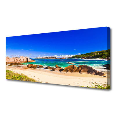 Quadro em tela Paisagem de praia e mar