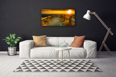 Quadro em tela Arquitetura do Pôr do Sol