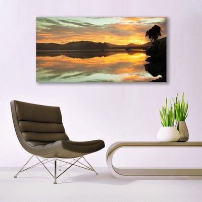 Quadro canvas Água Céu Montanhas Paisagem