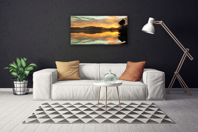 Quadro canvas Água Céu Montanhas Paisagem