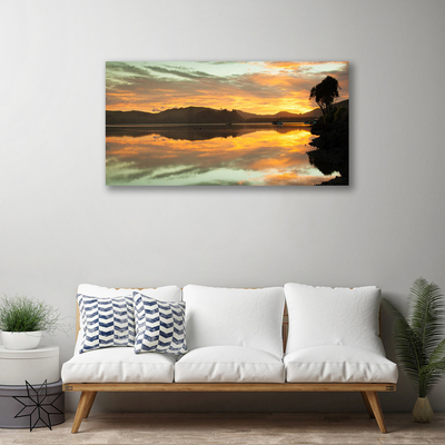 Quadro canvas Água Céu Montanhas Paisagem