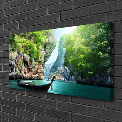 Quadro em tela Barco de água de montanha Natureza