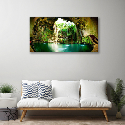 Quadro em tela Paisagem de Cachoeira Água
