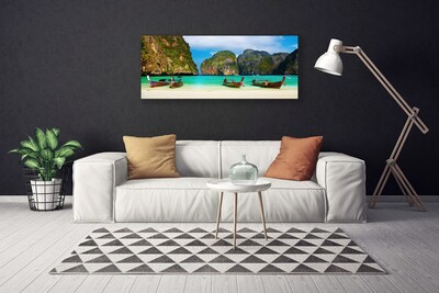 Quadro canvas Praia Mar Montanhas Paisagem