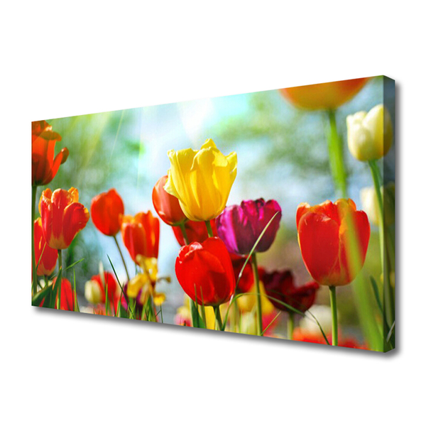 Quadro canvas Flores na Parede