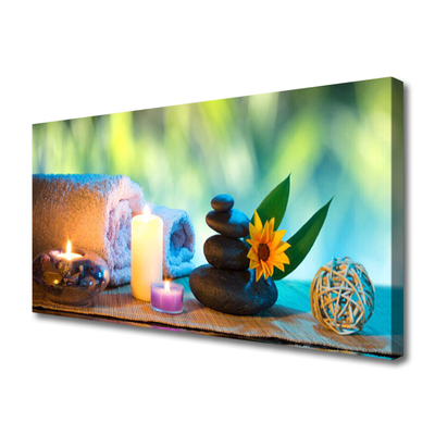 Quadro em tela Velas Toalha Arte