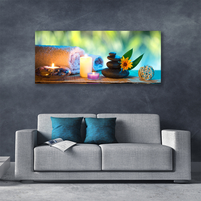 Quadro em tela Velas Toalha Arte