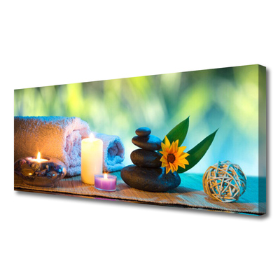 Quadro em tela Velas Toalha Arte