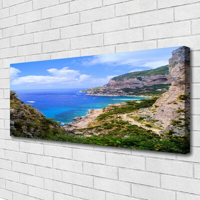 Quadro canvas Mar Praia Montanhas Paisagem