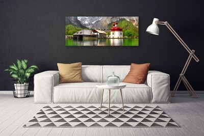 Quadro canvas Paisagem de casa na árvore na montanha